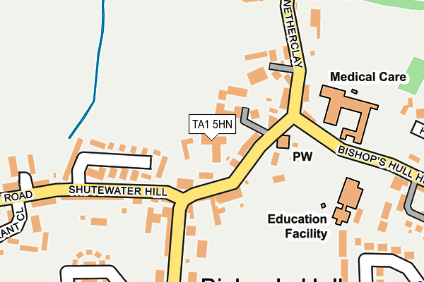 TA1 5HN map - OS OpenMap – Local (Ordnance Survey)