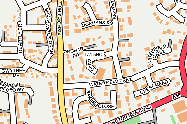 TA1 5HQ map - OS OpenMap – Local (Ordnance Survey)