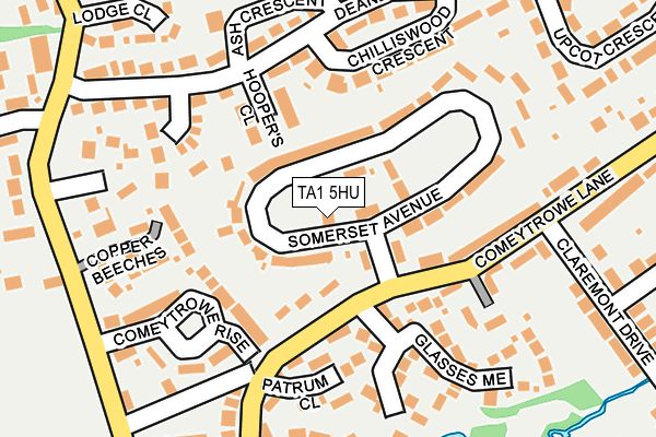 TA1 5HU map - OS OpenMap – Local (Ordnance Survey)