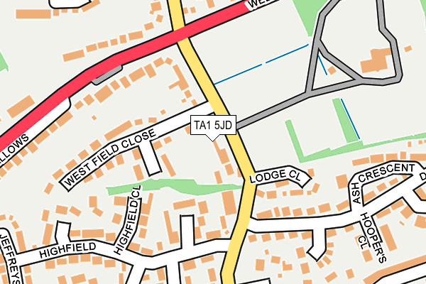 TA1 5JD map - OS OpenMap – Local (Ordnance Survey)