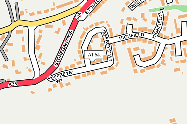 TA1 5JJ map - OS OpenMap – Local (Ordnance Survey)