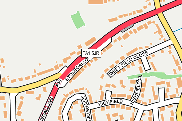 TA1 5JR map - OS OpenMap – Local (Ordnance Survey)