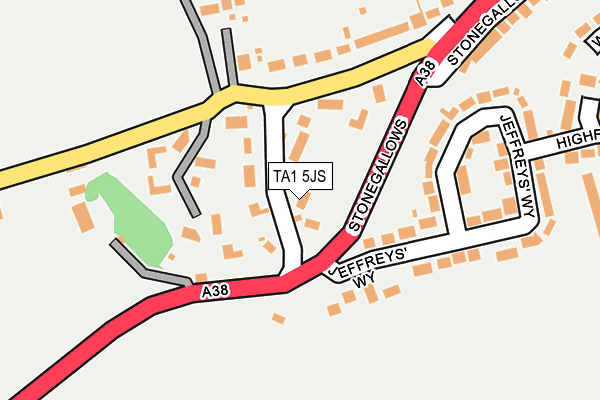 TA1 5JS map - OS OpenMap – Local (Ordnance Survey)