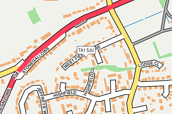 TA1 5JU map - OS OpenMap – Local (Ordnance Survey)