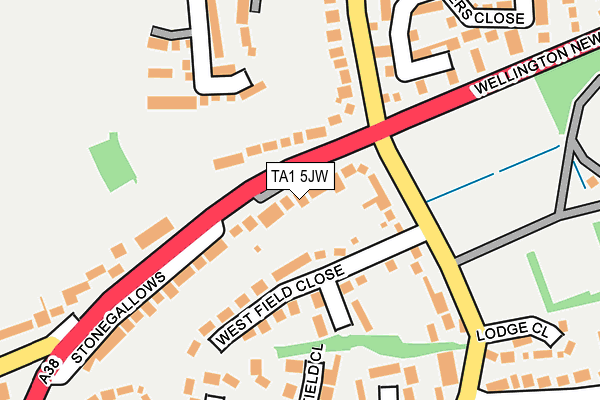 TA1 5JW map - OS OpenMap – Local (Ordnance Survey)