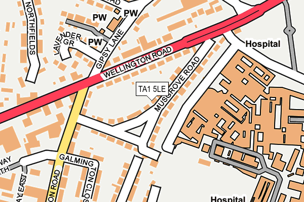 TA1 5LE map - OS OpenMap – Local (Ordnance Survey)