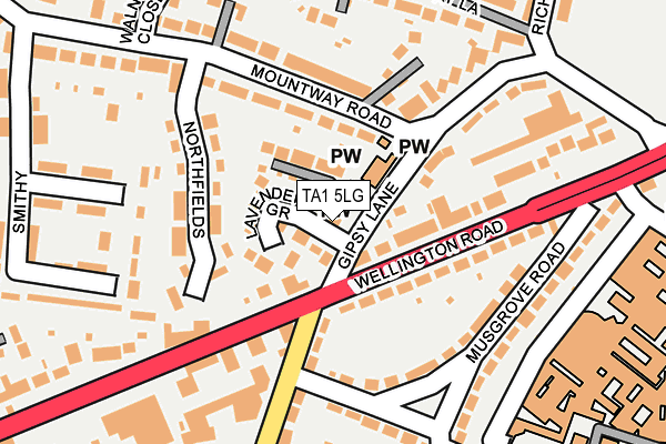 TA1 5LG map - OS OpenMap – Local (Ordnance Survey)