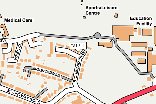 TA1 5LL map - OS OpenMap – Local (Ordnance Survey)