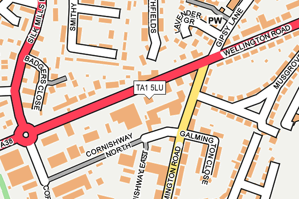 TA1 5LU map - OS OpenMap – Local (Ordnance Survey)