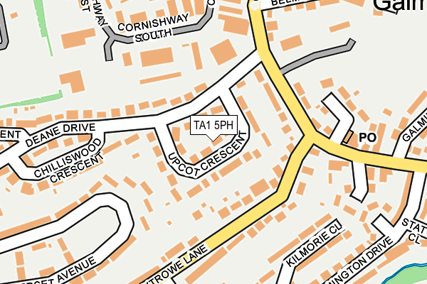 TA1 5PH map - OS OpenMap – Local (Ordnance Survey)