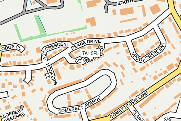 TA1 5PL map - OS OpenMap – Local (Ordnance Survey)