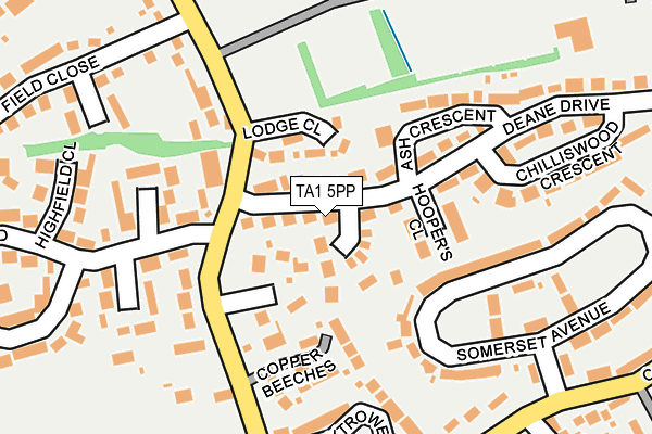 TA1 5PP map - OS OpenMap – Local (Ordnance Survey)