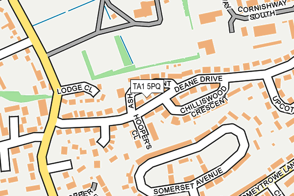 TA1 5PQ map - OS OpenMap – Local (Ordnance Survey)