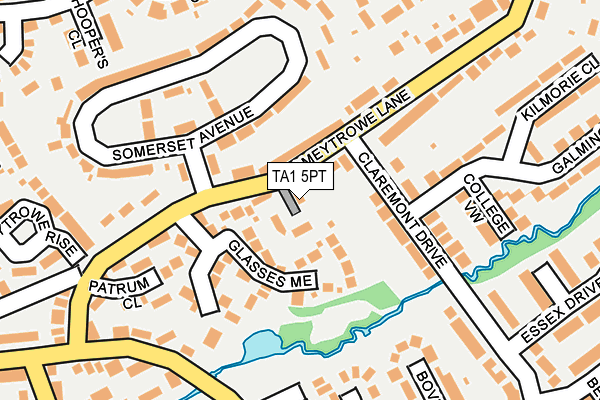 TA1 5PT map - OS OpenMap – Local (Ordnance Survey)