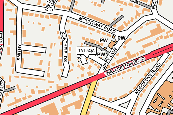 TA1 5QA map - OS OpenMap – Local (Ordnance Survey)