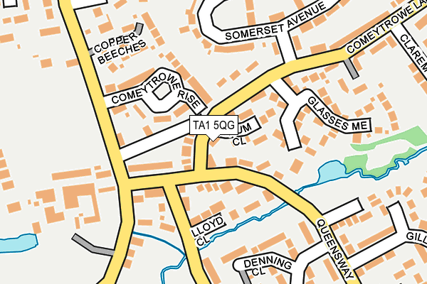 TA1 5QG map - OS OpenMap – Local (Ordnance Survey)