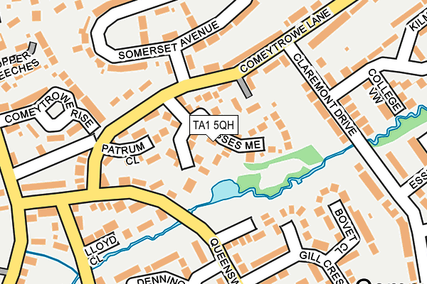 TA1 5QH map - OS OpenMap – Local (Ordnance Survey)