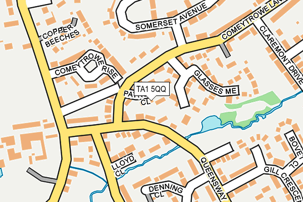 TA1 5QQ map - OS OpenMap – Local (Ordnance Survey)