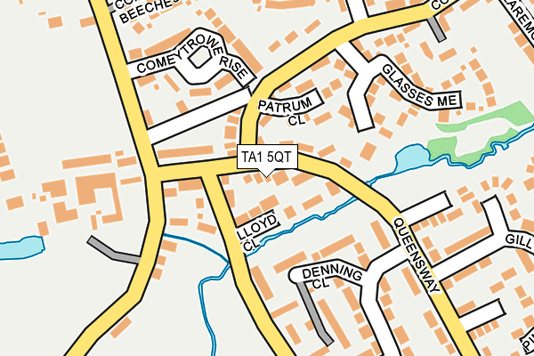 TA1 5QT map - OS OpenMap – Local (Ordnance Survey)