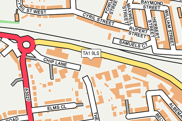 TA1 9LS map - OS OpenMap – Local (Ordnance Survey)