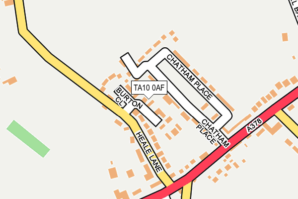 TA10 0AF map - OS OpenMap – Local (Ordnance Survey)