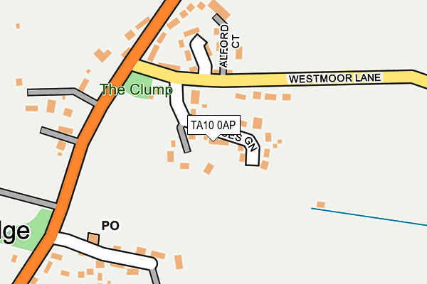 TA10 0AP map - OS OpenMap – Local (Ordnance Survey)