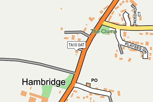 TA10 0AT map - OS OpenMap – Local (Ordnance Survey)