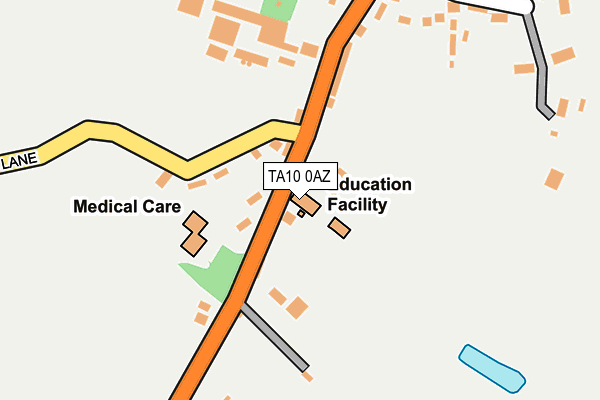 TA10 0AZ map - OS OpenMap – Local (Ordnance Survey)