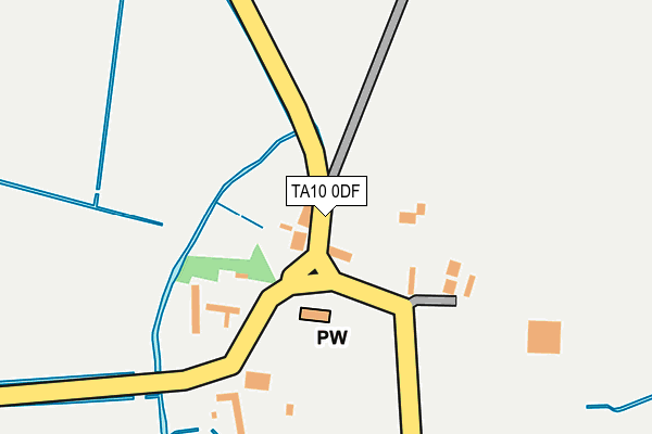 TA10 0DF map - OS OpenMap – Local (Ordnance Survey)