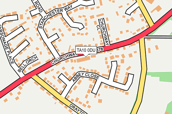 TA10 0DU map - OS OpenMap – Local (Ordnance Survey)