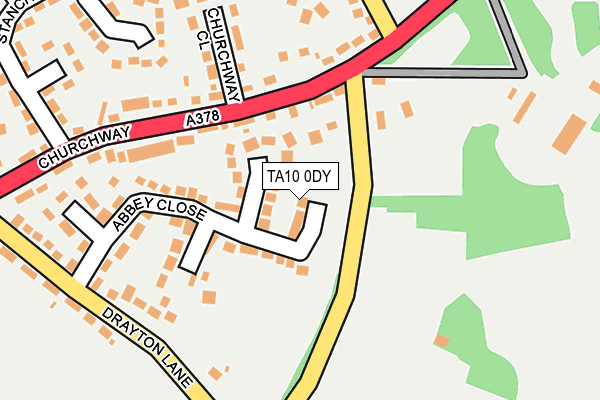 TA10 0DY map - OS OpenMap – Local (Ordnance Survey)