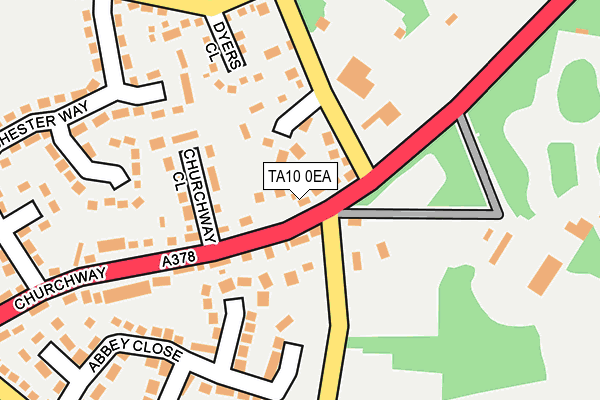 TA10 0EA map - OS OpenMap – Local (Ordnance Survey)