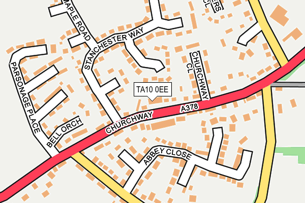 TA10 0EE map - OS OpenMap – Local (Ordnance Survey)