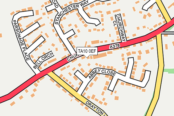 TA10 0EF map - OS OpenMap – Local (Ordnance Survey)