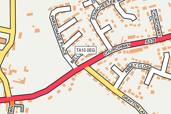 TA10 0EG map - OS OpenMap – Local (Ordnance Survey)