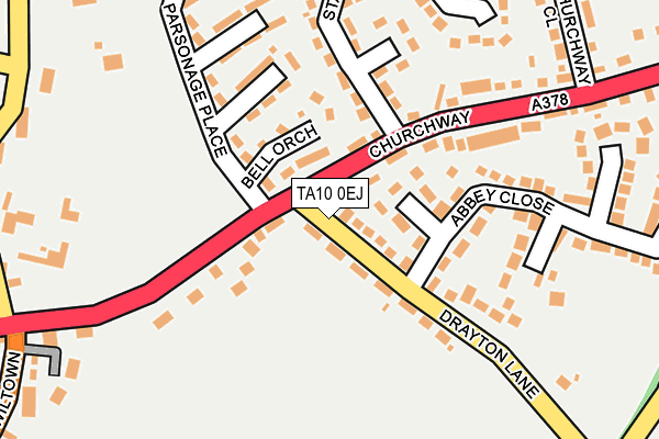 TA10 0EJ map - OS OpenMap – Local (Ordnance Survey)