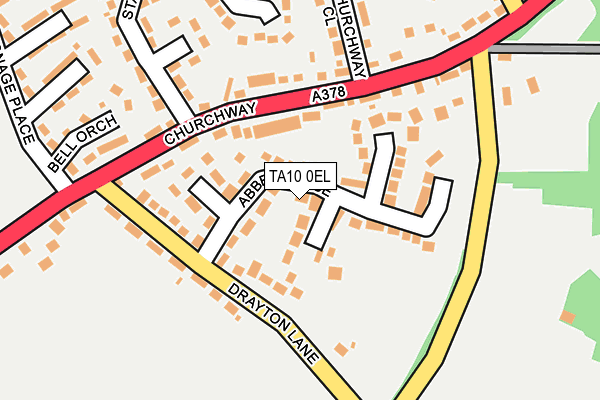 TA10 0EL map - OS OpenMap – Local (Ordnance Survey)