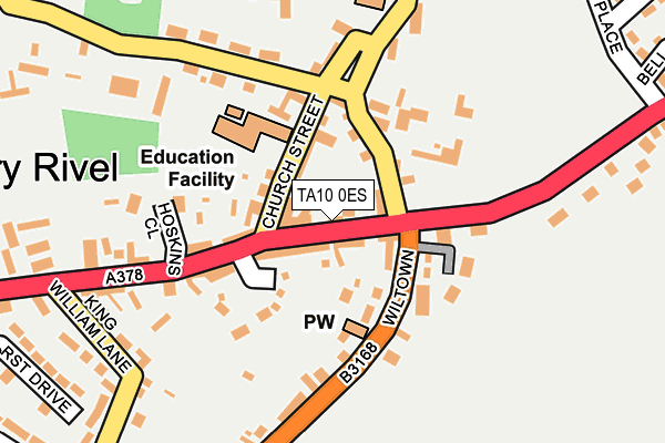 TA10 0ES map - OS OpenMap – Local (Ordnance Survey)