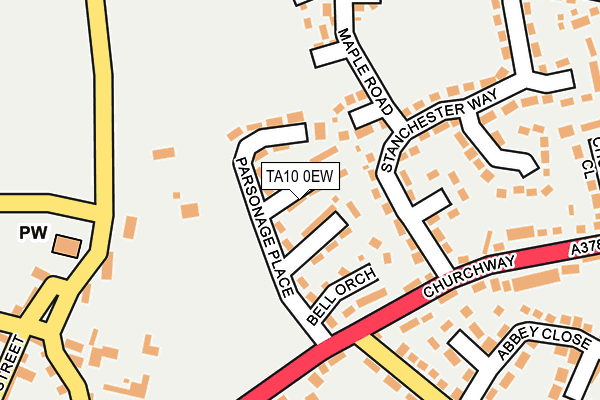 TA10 0EW map - OS OpenMap – Local (Ordnance Survey)