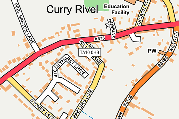 TA10 0HB map - OS OpenMap – Local (Ordnance Survey)