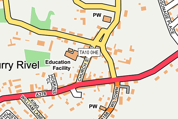 TA10 0HE map - OS OpenMap – Local (Ordnance Survey)