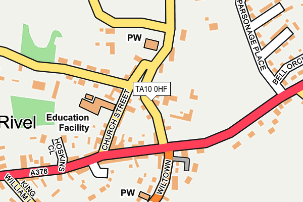 TA10 0HF map - OS OpenMap – Local (Ordnance Survey)