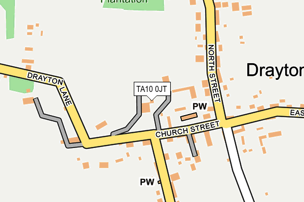 TA10 0JT map - OS OpenMap – Local (Ordnance Survey)