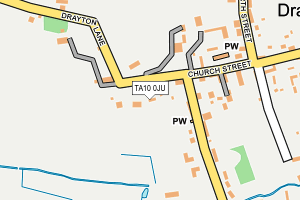 TA10 0JU map - OS OpenMap – Local (Ordnance Survey)