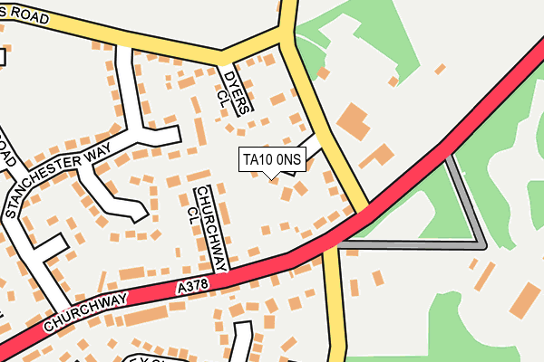 TA10 0NS map - OS OpenMap – Local (Ordnance Survey)