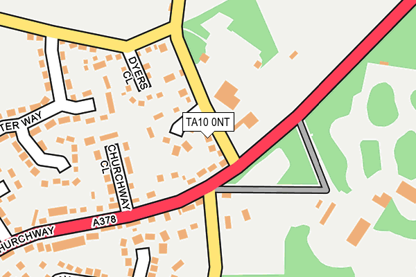 TA10 0NT map - OS OpenMap – Local (Ordnance Survey)
