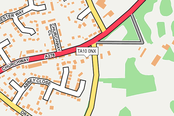 TA10 0NX map - OS OpenMap – Local (Ordnance Survey)