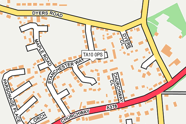 TA10 0PS map - OS OpenMap – Local (Ordnance Survey)
