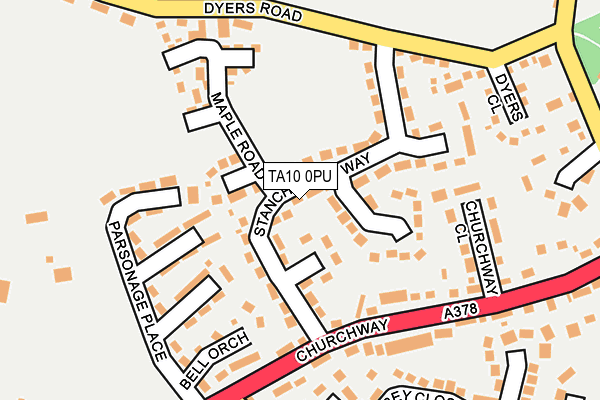 TA10 0PU map - OS OpenMap – Local (Ordnance Survey)