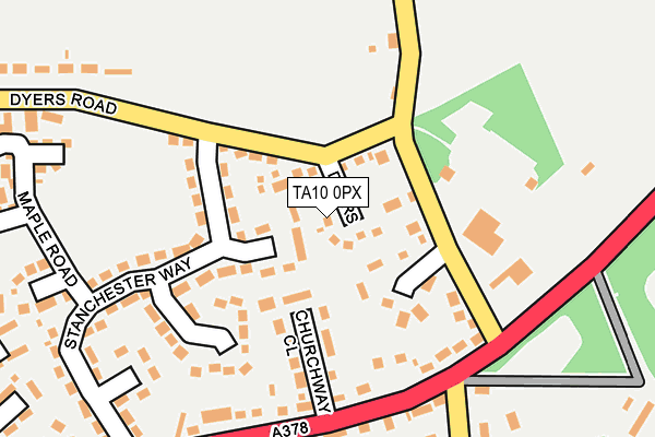 TA10 0PX map - OS OpenMap – Local (Ordnance Survey)